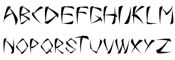 One-Smear Font LOWERCASE