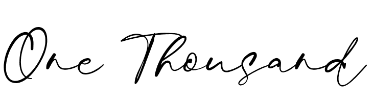 One Thousand  font caratteri gratis