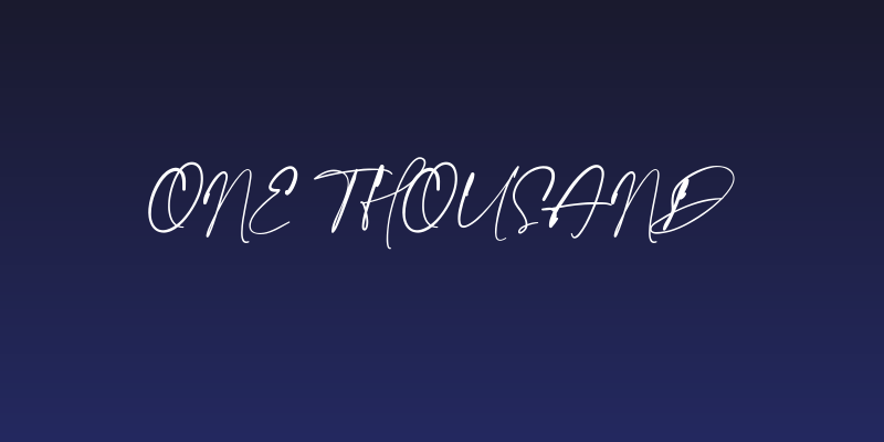 One Thousand Social Header