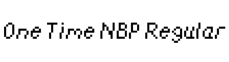One Time NBP Regular  font caratteri gratis