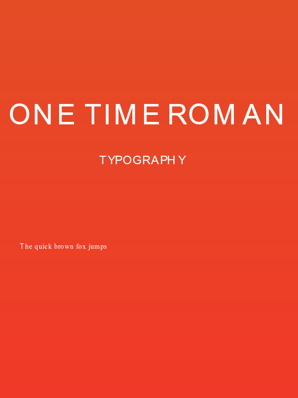 One Time Roman Poster