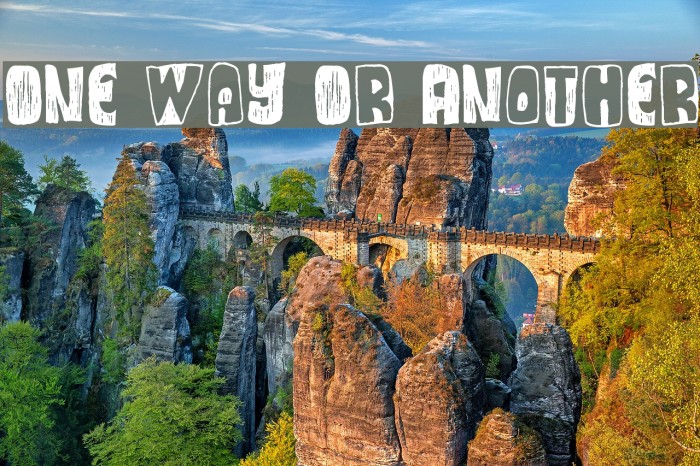 One Way Or Another Font examples