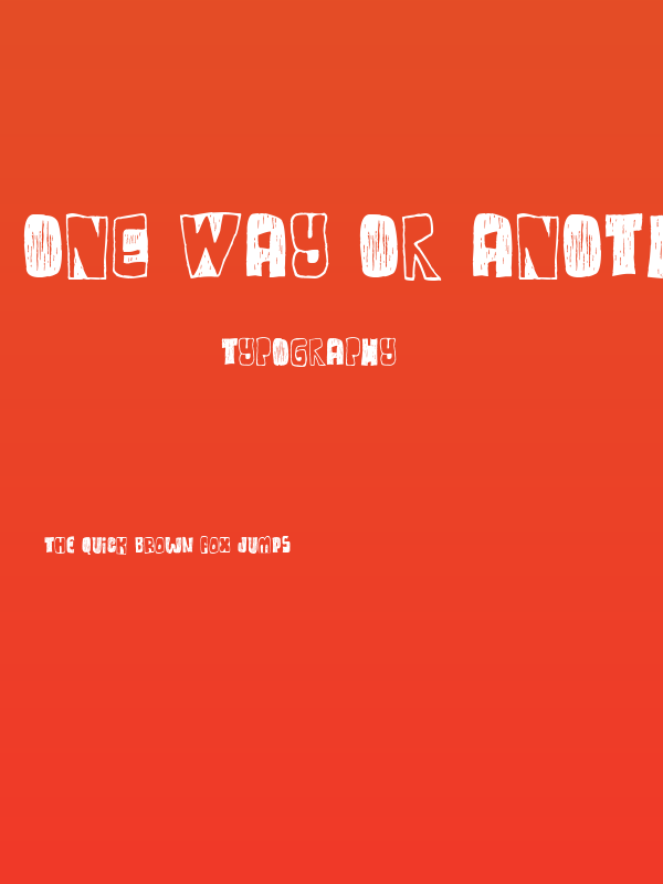 One Way Or Another Poster