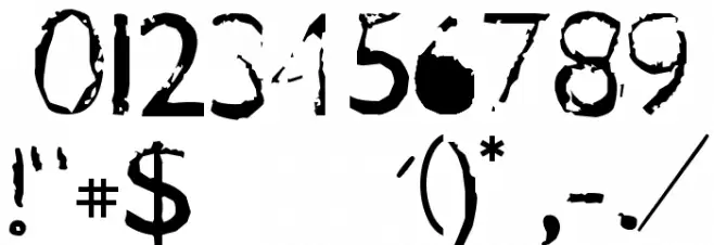 One Way Font OTHER CHARS