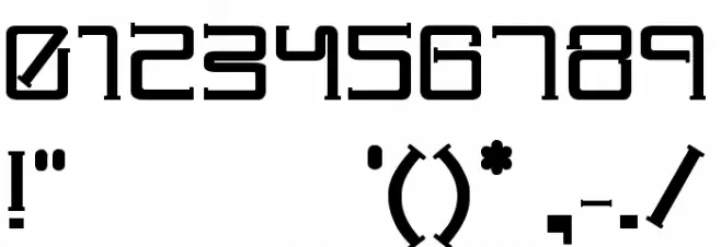 One Way Font OTHER CHARS