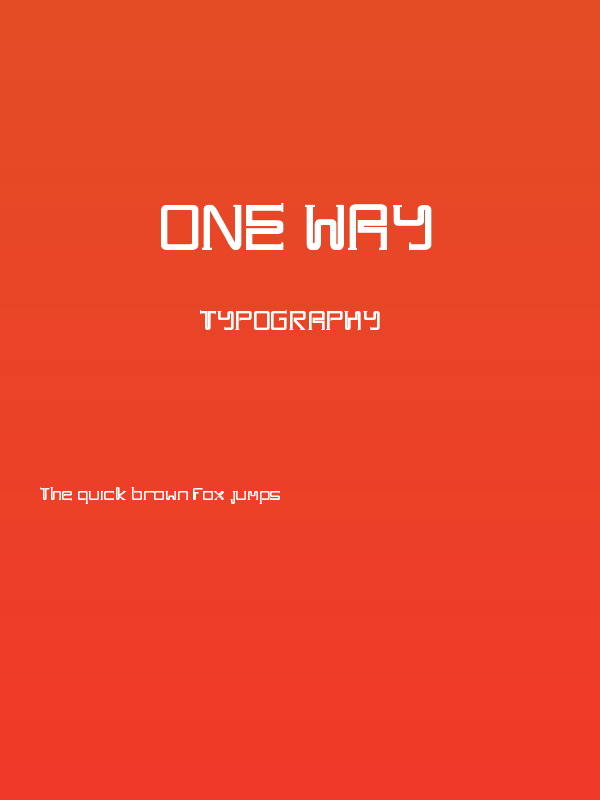 One Way Poster