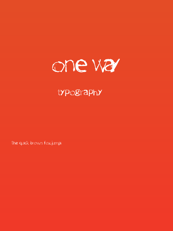 One Way Poster