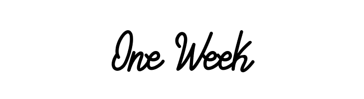 One Week  Скачать бесплатные шрифты