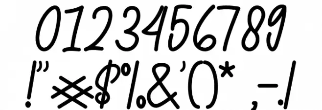 One Week Font OTHER CHARS