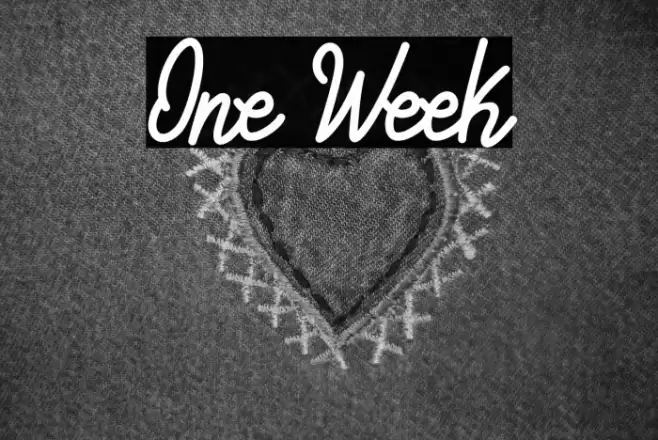 One Week Font examples