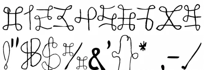 One Wild Line Font OTHER CHARS