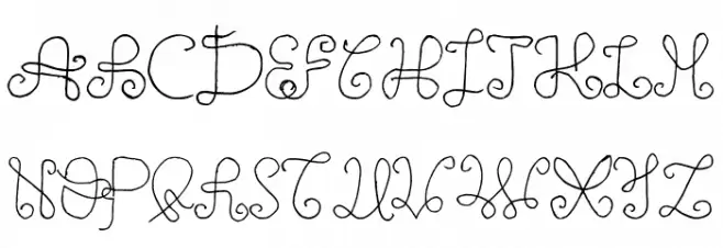 One Wild Line Schriftart Groß