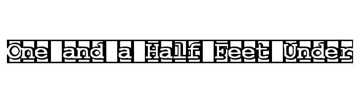 One and a Half Feet Under  フリーフォントのダウンロード