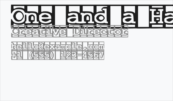 One and a Half Feet Under Business Card