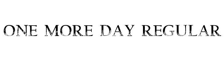 One more Day Regular Font