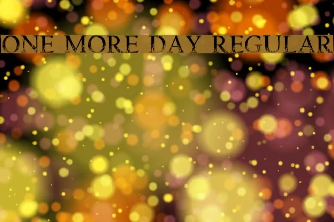 One more Day Regular Example 3