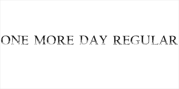 One more Day Regular Logo