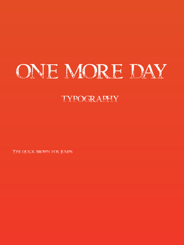One more Day Poster