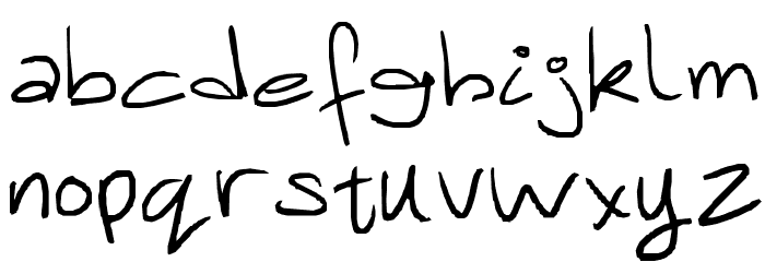 One more week of school Font LOWERCASE