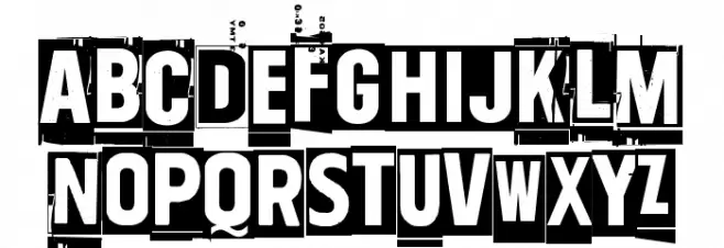 One two thirty-four Schriftart Groß