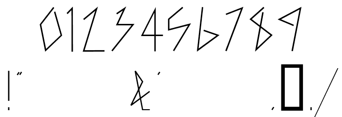 One Font OTHER CHARS
