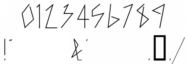 One Font OTHER CHARS