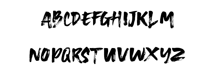 OneBrush Font LOWERCASE