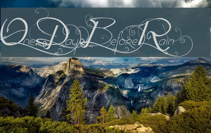 OneDayBeforeRain Font examples