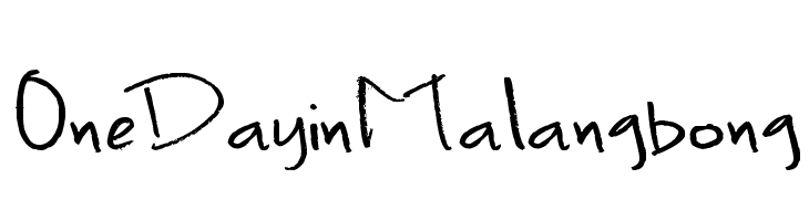 OneDayinMalangbong フォント