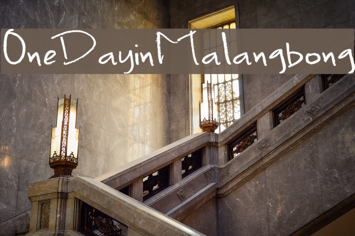 OneDayinMalangbong Font examples
