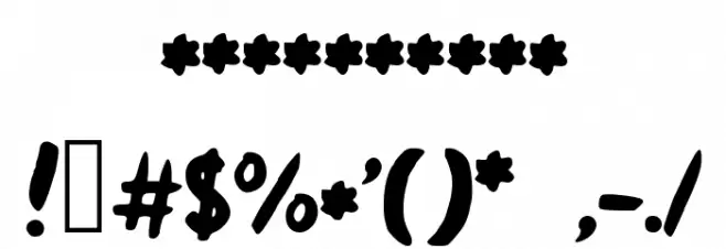 OneDirection Font OTHER CHARS