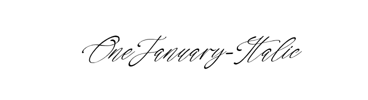 OneJanuary-Italic Schriftart