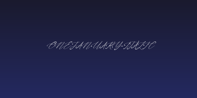 OneJanuary-Italic Social Header