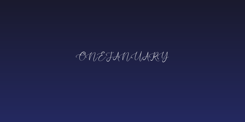 OneJanuary Social Header
