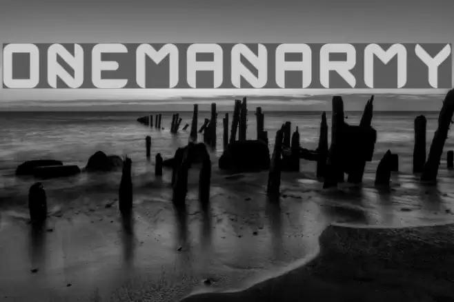 OneManArmy Font examples
