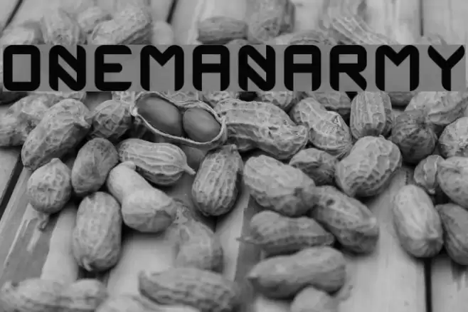 OneManArmy Font examples