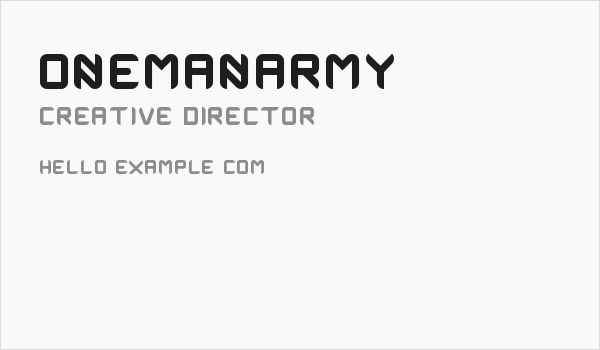 OneManArmy Business Card