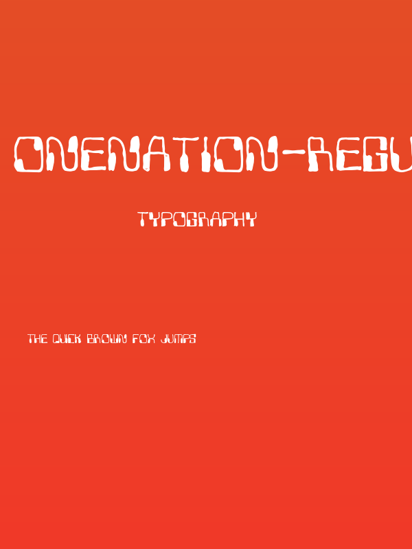 OneNation-Regular Poster