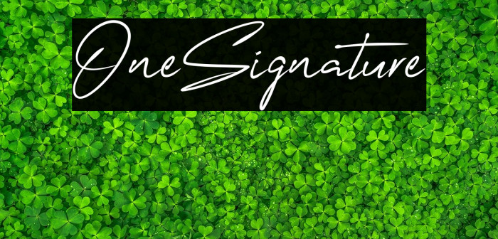 OneSignature Font examples