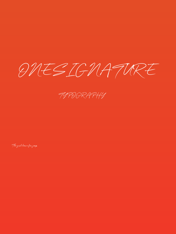 OneSignature Poster