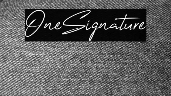 OneSignature Font examples
