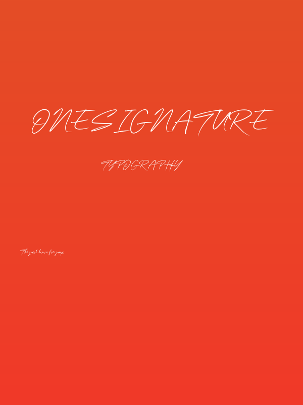 OneSignature Poster