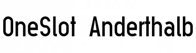 OneSlot Anderthalb  フリーフォントのダウンロード