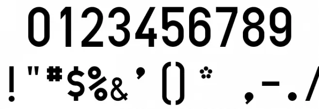 OneSlot Font OTHER CHARS