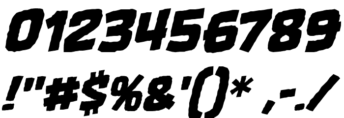 OneTwoPunch BB Italic Font OTHER CHARS