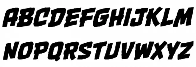 OneTwoPunch BB Italic Fuentes MINÚSCULAS