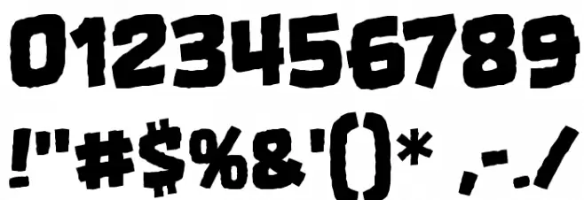 OneTwoPunch BB Font OTHER CHARS