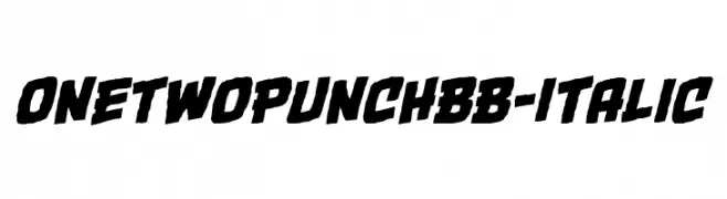 OneTwoPunchBB-Italic  les polices de caractères gratuit tlcharger