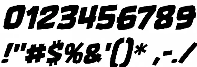 OneTwoPunchBB-Italic Font OTHER CHARS