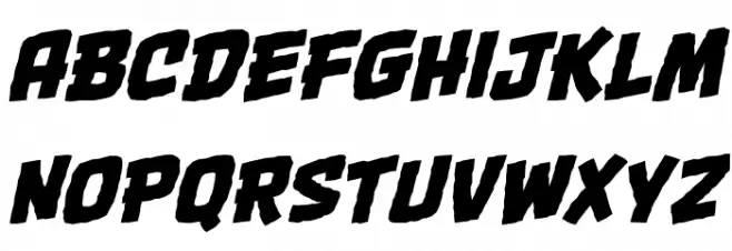 OneTwoPunchBB-Italic Font Litere mari